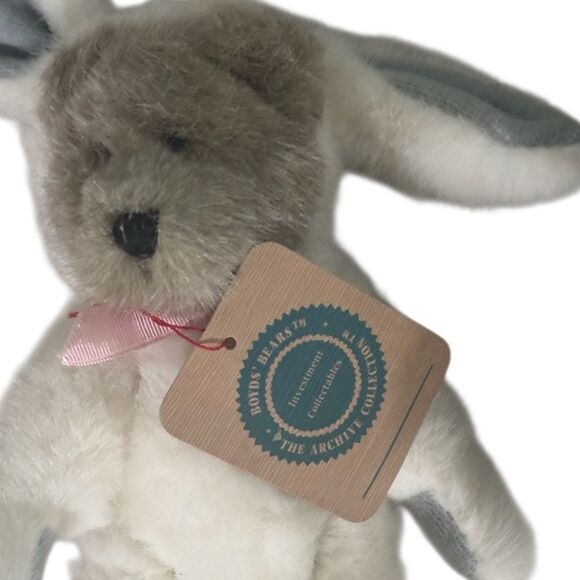 Vintage Boyds Bear Watson Jointed Plush Teddy Easter Bunny Rabbit Costume 8” - Picture 3 of 4